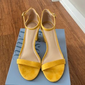 Essex Lane Yellow ankle strap sandals